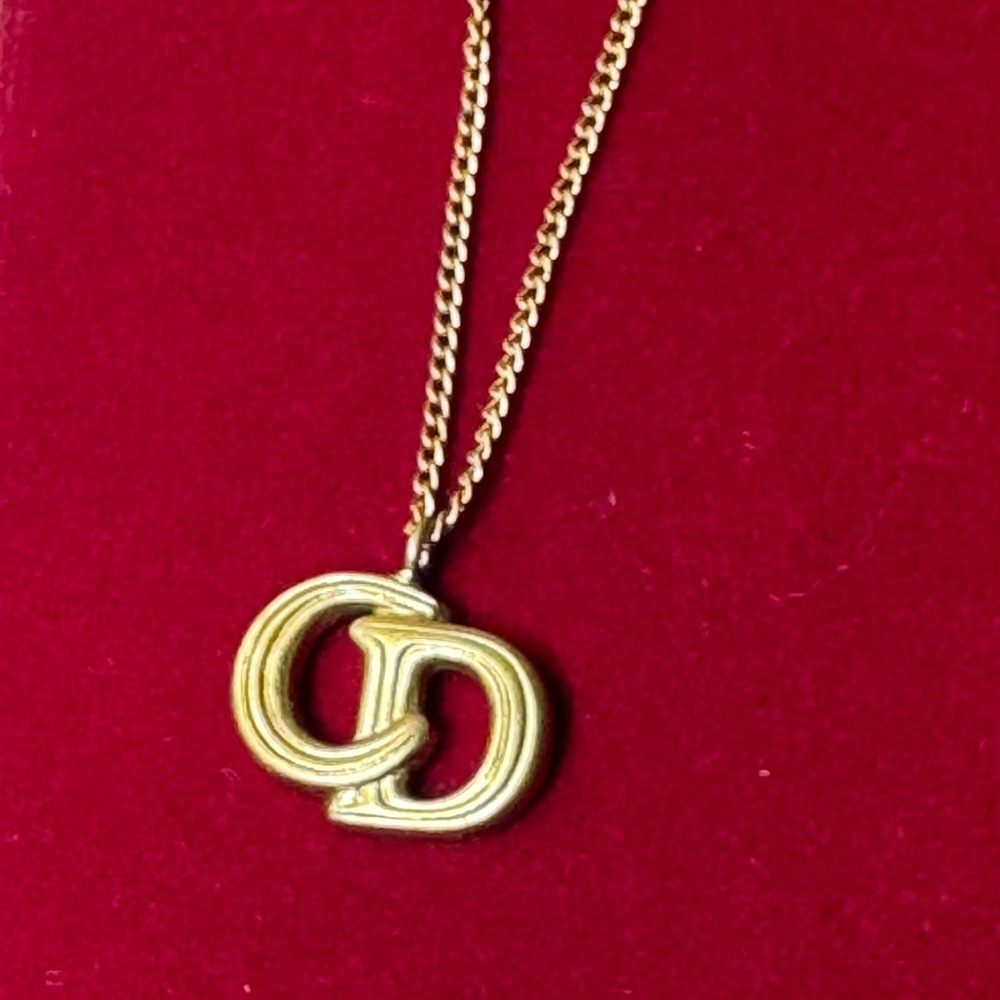 Designer Gold Initial Pendant Necklace - Picture 2 of 13